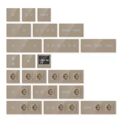 TouchMe electric sockets and switches - Gold 3D model