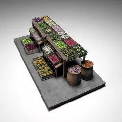 Vegetable Stand Market 2 3D model