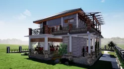 villa 2 floors 3D model