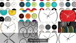 Wall Clock Set 3D Model Collection