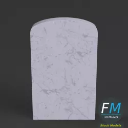 War memorial gravestone - blank 3D model