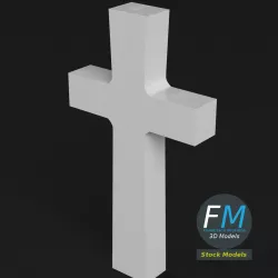 War memorial gravestone - Cross 3D model