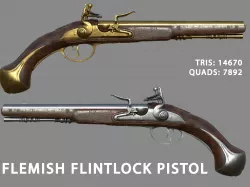 Weapon - Flemish Flintlock Pistol A Low-poly  3D model