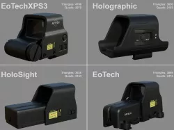 Weapon -  Holoscope Pack Bundle 3D Model Collection