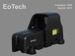Weapon - Scope - 04 - EoTech Low-poly  3D model