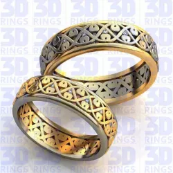 Wedding rings 563 3D model