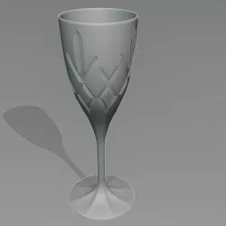 Wine Glass Cut 3D model