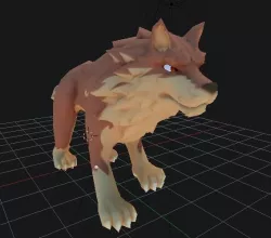 wolf monster animated Low-poly  3D model