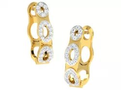 Women hoop huggie Earrings 3dm stl render detail  3D print model
