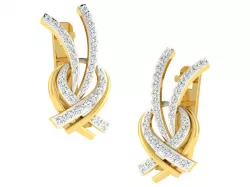 Women hoop huggie Earrings 3dm stl render detail  3D print model
