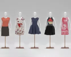 Women Mannequin Pack Low-poly  3D model