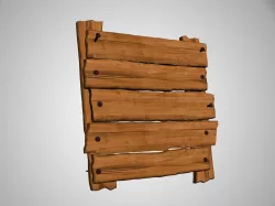 Wooden menu 3D model
