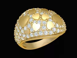 2010 Art Heart Ring for women 3D print model