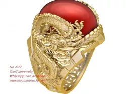 2072 Ruby Oval Unicorn Dragon Ring New Design November 2019 3D print model