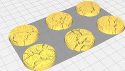 30mm Cracked Earth Bases 3D print model