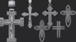 3D model collection of crosses 3D print model
