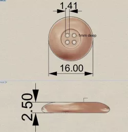 4 Hole Button 3D print model