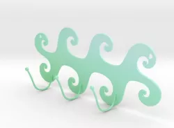 A wavy keys hanger 3D print model