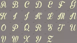 A-Z Large letters without jewelry 3D print model