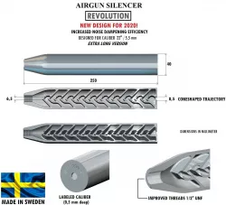 Airgun silencer REVOLUTION 22 3D print model