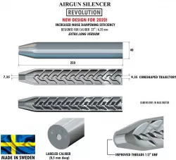 Airgun silencer REVOLUTION 25 3D print model