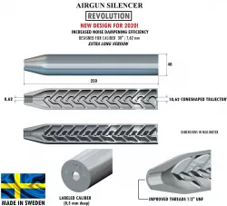 Airgun silencer REVOLUTION 30 3D print model