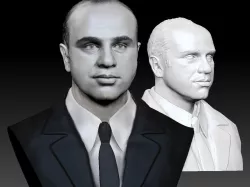 Al Capone the most famous gangster bust 3D print model