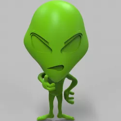 Alien Figurine for 3D Printing 3D print model