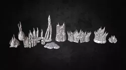 Alien Scorpids Colony Printable Models 3D print model