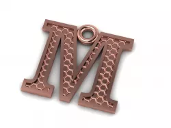 Alphabets Letter M Pendant 3D print model
