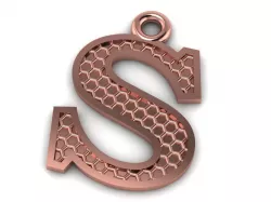 Alphabets Letter S Pendant 3D print model