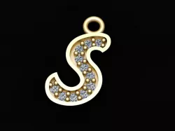 Alphabets Small Letter S Pendants 3D print model
