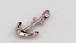 Anchor with stones cad design for 3d print  and casting 3D print model