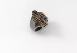 Ankh Cross Ring 3D print model