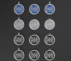 Anti facebook keychain charm pendant puller 3D print model