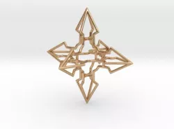 Arrowed hypercross 3D print model