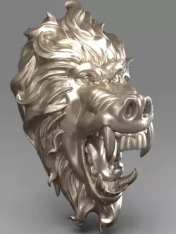Baboon Head 3D print model