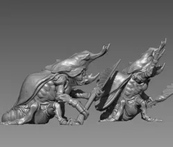 Beetle Guard- 3D printable Character - 2 Poses 3D print model