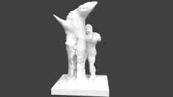 BigFoot Behind Tree 3D print model