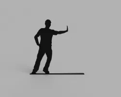 Book stand - Leaning cool guy 3D print model