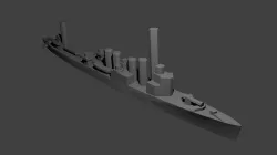 British Town Class Destroyer 3D print model