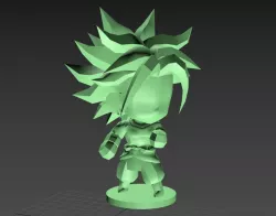 Broly SSJ chibi 3D print model