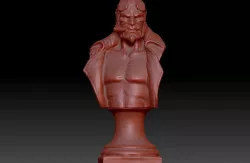 Bust Hellboy sculpture  3D print model