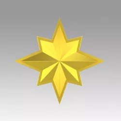 Captain Marvel emblem 3D print model