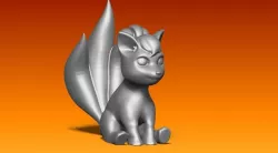 cartoon fox statue 3D print model