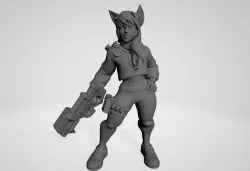 Cat with gat 3D print model