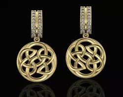 Celtic knot earrings 3D print model