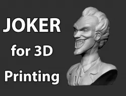 Character - Joker Bust Head Fan Art 3D print model