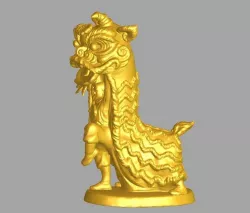 Chinese traditional lion 3D print model