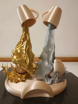 Coffee Kiss optimized for 3D PRINTING 3D print model
